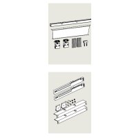 Ganzglas-Schiebetürset Basic NiroMatt mit 4 Streifen