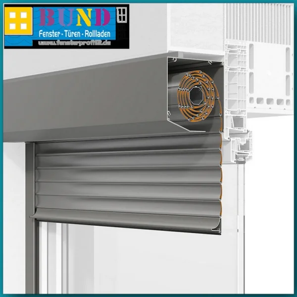 Solar Vorbaurollladen 20 Grad GA Motor Alu Lamellen 39 mm